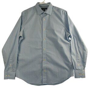 Banana Republic Non Iron Slim Fit Check Mens Medium Long Sleeve Button Up Shirt